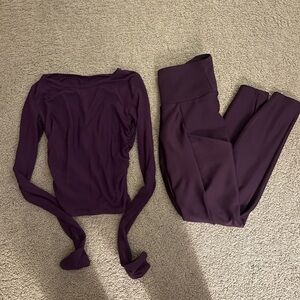 ALO Yoga Dark Plum Set